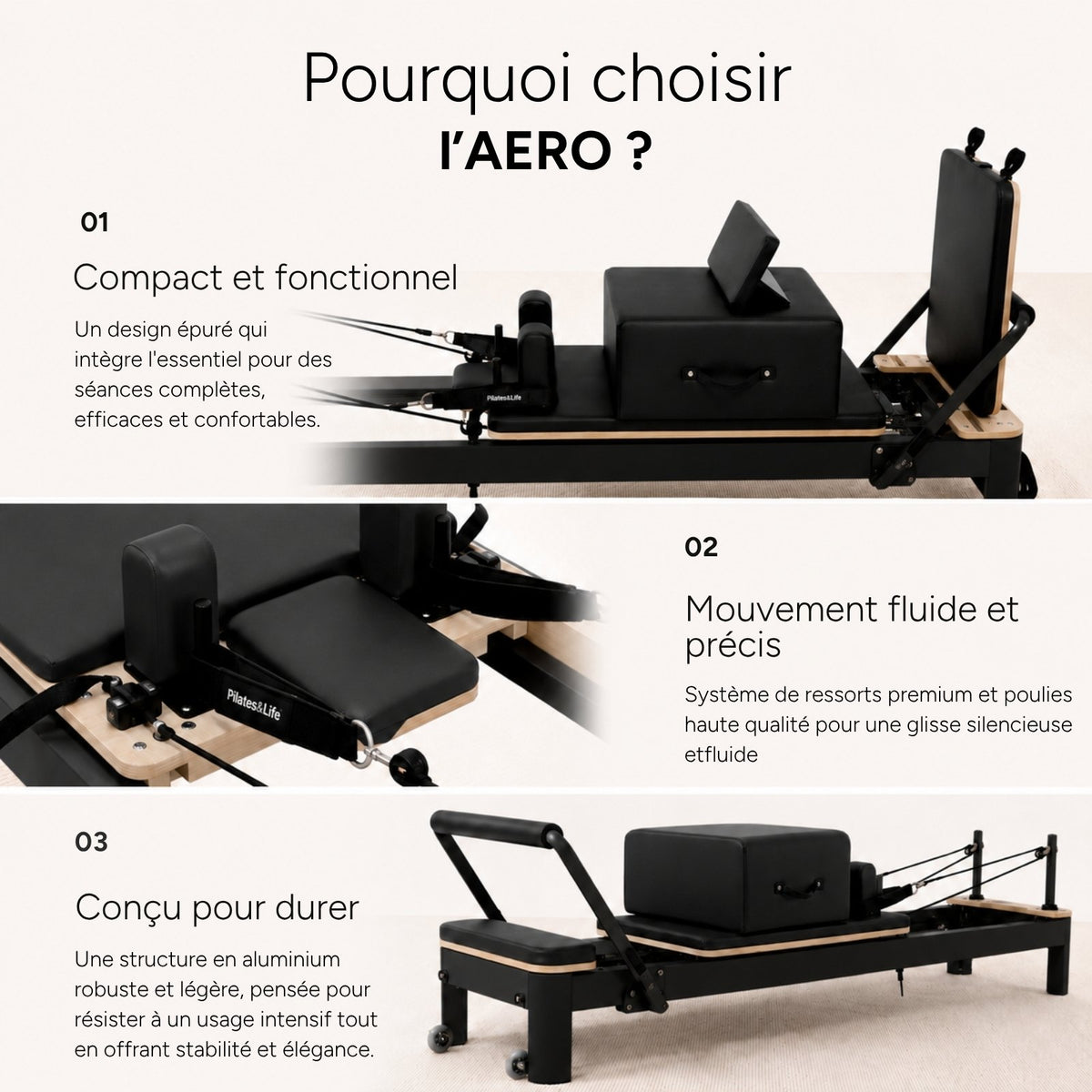 Reformer Pilates AERO™ Black Edition