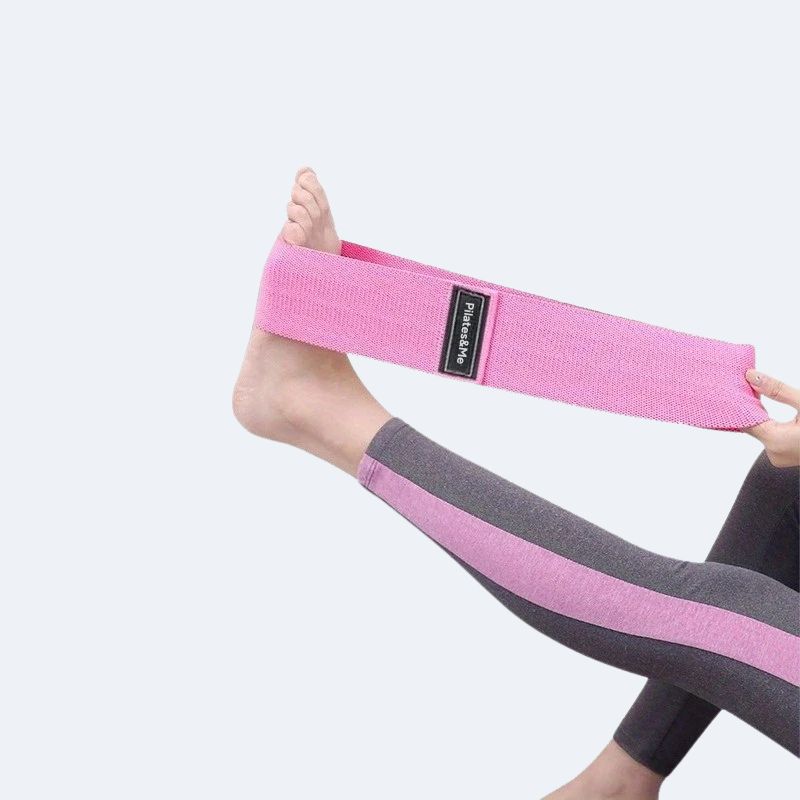 Bandas elásticas de Pilates rosas - Ligera, media, fuerte