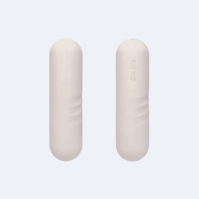 Mancuernas de Pilates beige de silicona de 1kg