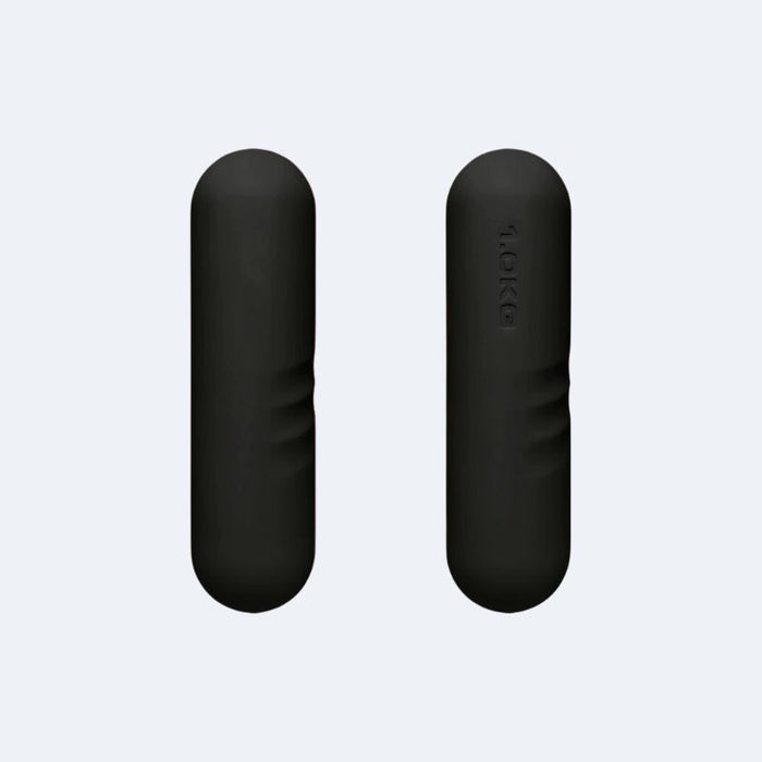 Mancuernas de Pilates negras de silicona de 1kg