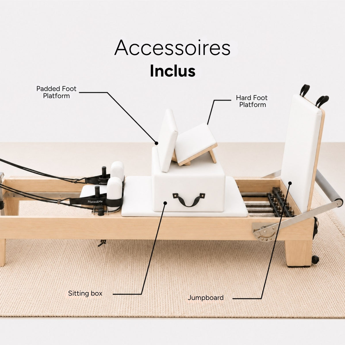 Reformer Pilates ESSENTIAL™ Blanc